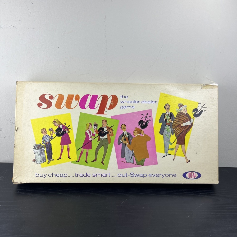 1965 SWAP Game by Ideal Complete Vintage Board Game Original Box Complete